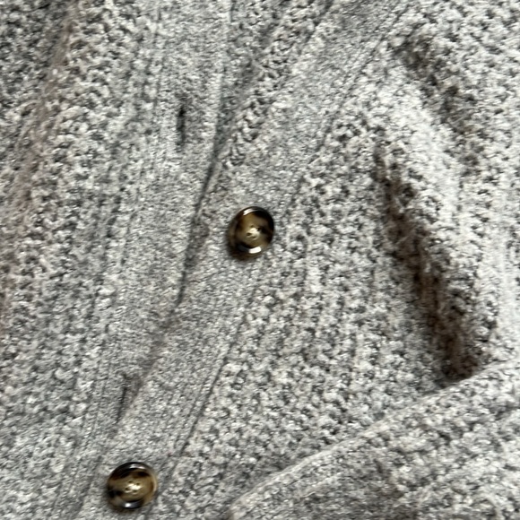 Anthropologie Gray Knit Oversized Sweater Cardigan Size Small - Picture 4 of 4